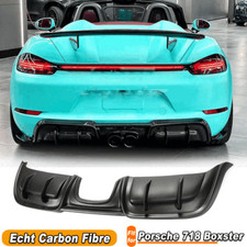 Für Porsche 718 Boxster Cayman 2016-21 Carbon Diffusor Heckschürze Lippe Spoiler
