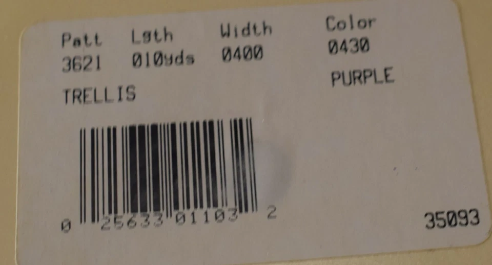 Purple Ribbon Lattice Trellis X Pattern Design 3621 10 yards Roll 2 1/2 Wide WFR - Image 4 of 4