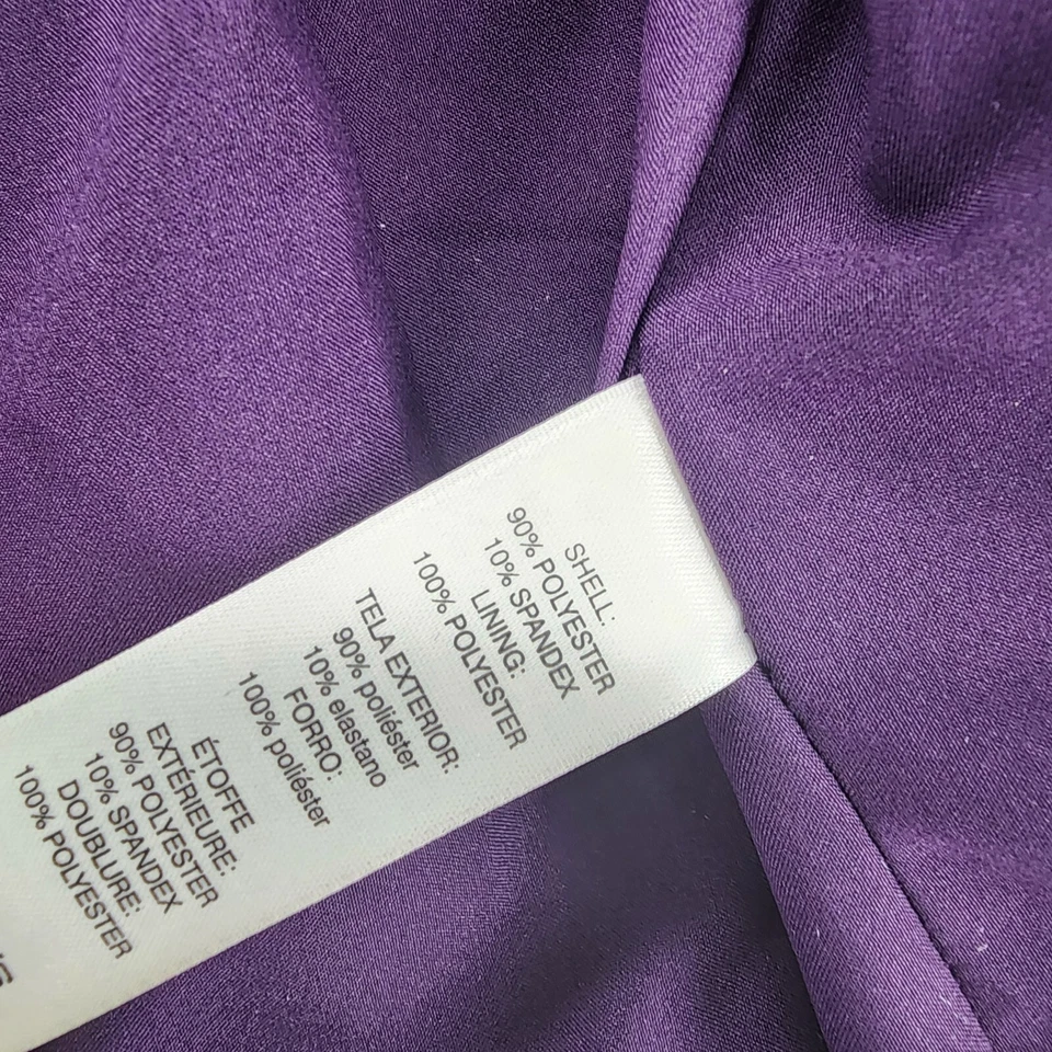 Chaqueta Blazer Chicos Mujer 0 US Pequeña Terciopelo Púrpura Frente Abierto Foto 4 de 4