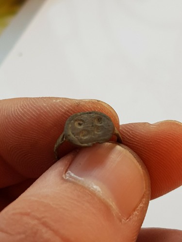 Ancient bronze Ring Vintage Antique Small Size 13 mm Solar Signs VIKING KIEV RUS - Picture 8 of 9