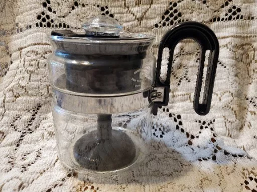 Vintage Gemco Heat Resistant Stove Top Glass Percolator Coffee Pot