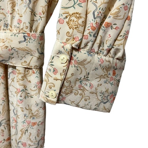 Vintage 80’s Lace Collar Floral Print Dress Cottagecore 3/4 - Picture 8 of 15