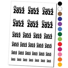 Class of 2022 Graduation Temporary Tattoo Water Resistant Set