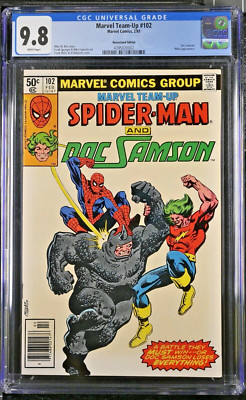 Marvel Team-Up #102 NEWSSTAND CGC 9.8 Spider-Man Doc Samson Frank Miller 1981 WP