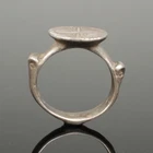 FABULOUS ANCIENT MEDIEVAL SILVER  RING WITH CROSS - CIRCA 15TH C AD