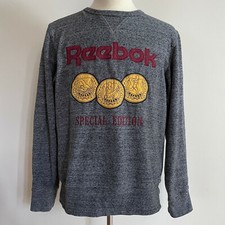 Vintage Reebok Sweatshirt Special Edition Heather Gray Men Size Medium