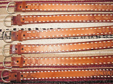 VTG Western C M Co Buckstitch Tooled Embossed Leather Belts 6 pc Size 20 NEW