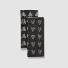  140 Lisa Todd Women's Gray Love Lines Cotton-Cashmere 1-Pair Hand Warmers OS