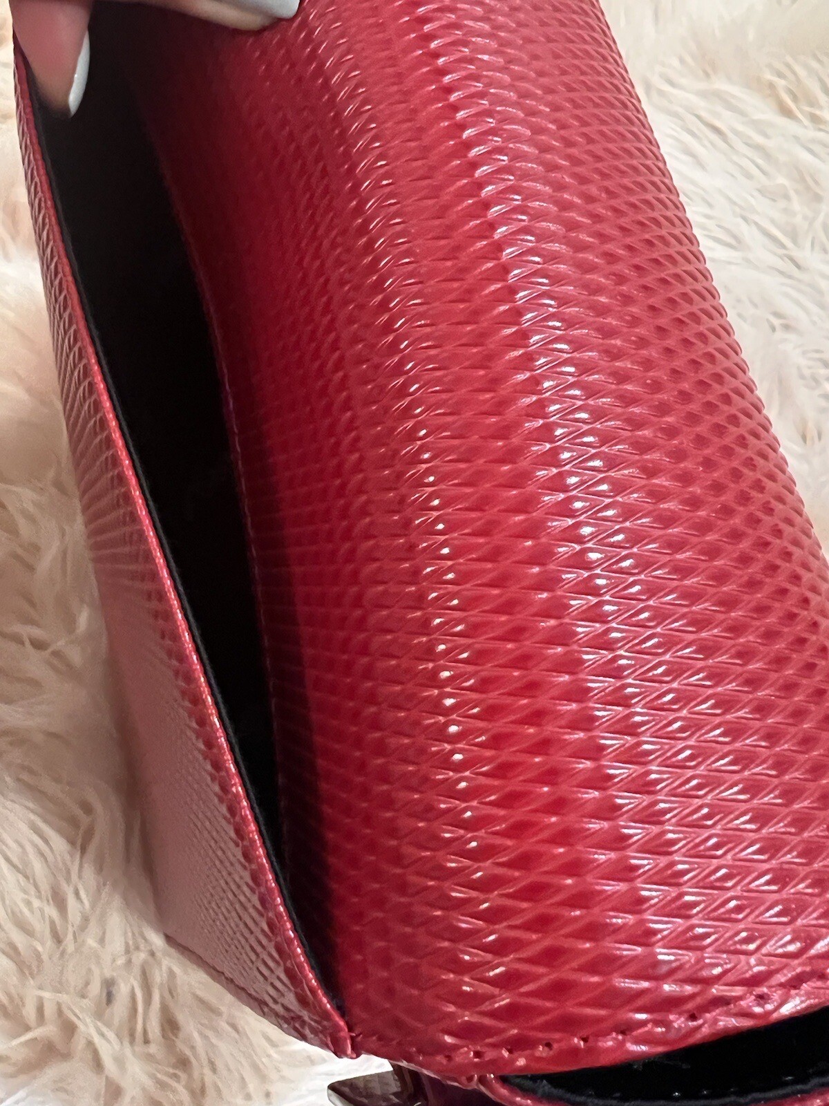 SAINT LAURENT YSL Borsa a tracolla borsa in pelle rossa