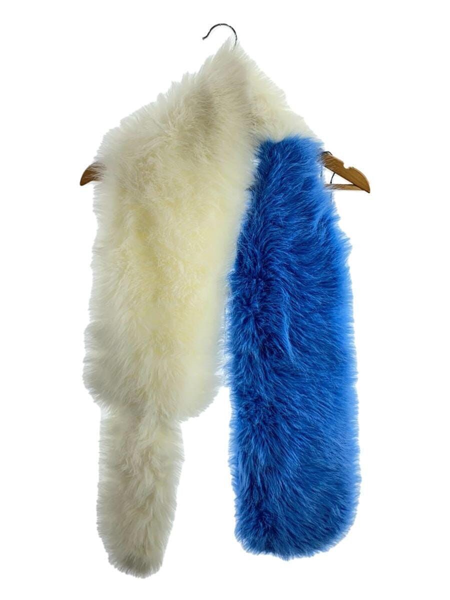 PRADA P7469 Bicolor Blue Fur Scarf in Rayon | eBay