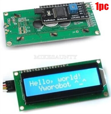 IIC/I2C/TWI/SP I Serial Interface Display 1602 16X2 Character Blue Lcd Module kw