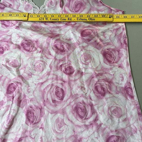 Encantador XLarge Rosa Vestido Sin Mangas Camisón Lencería Satén Coqueta Femenino - Imagen 8 de 8