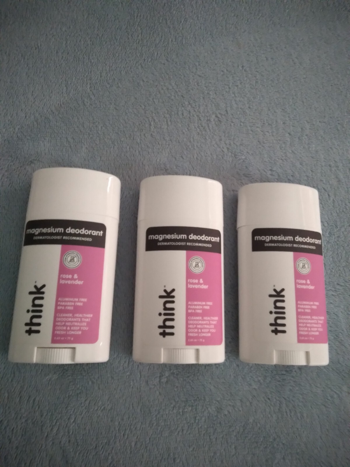 Think Magnesium Deodorant, Rose & Lavender, 2.65 oz lot of 3 eBay