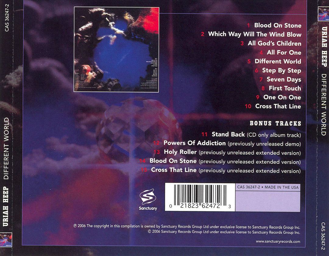 Uriah Heep Different World CD with Bonus Tracks New