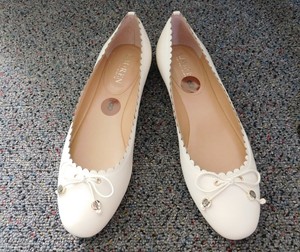 off white ballet flats
