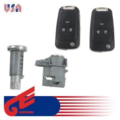 Ignition & Door Lock Cylinder Set with 2 Remotes for 2010-2016 Chevrolet Camaro