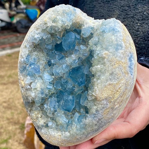 Cueva de cristal azul vibrante de 5,99 lb - adorno de piedra curativa del alma regalo - Imagen 8 de 12