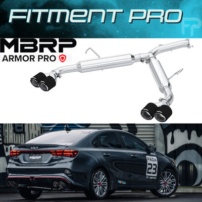 MBRP S47113CF Axleback Exhaust System CF Tips For 22-24 Forte GT 1.6 Turbo Sedan