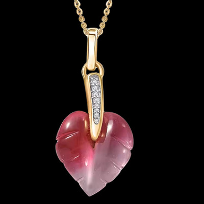 18k Gold Vermeil echt Murano Glas, Zirkon und Saphir Herz Anhänger & Kette