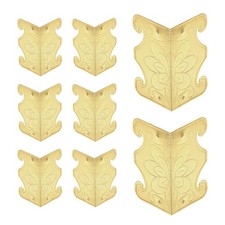 8 Pcs Baseboard Corner Protectors, Decorative Metal Corner Covers, Yellow