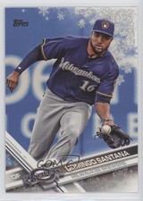 2017 Topps Holiday Wal-Mart Exclusive Metallic Snowflake Domingo Santana 6ki