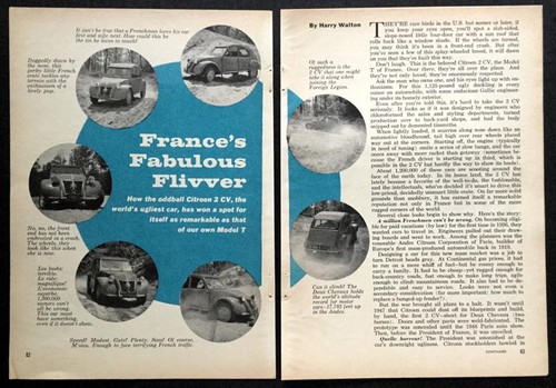 Citroen 2CV Deux Chevaux 1961 original Review History