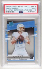 2020 Chronicles Clearly Donruss Rated Rookie Justin Herbert PSA 9 MINT 0y6g