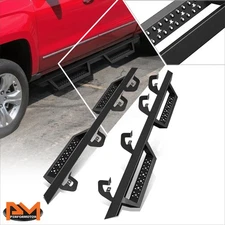 For 07-19 Silverado/Sierra Crew Cab Side Nerf Bar Running Board w/5" Cleat Step