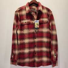 Orvis Heavyweight Double Brushed Flannel Shirt 100 Cotton Men  s XL Red Plaid
