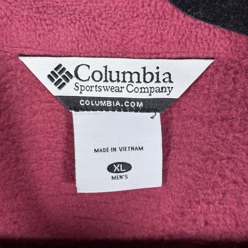 Columbia Jacket Mens XL Red Full Zip Fleece Outdoors Hiking Warm Softshell - Picture 5 of 10