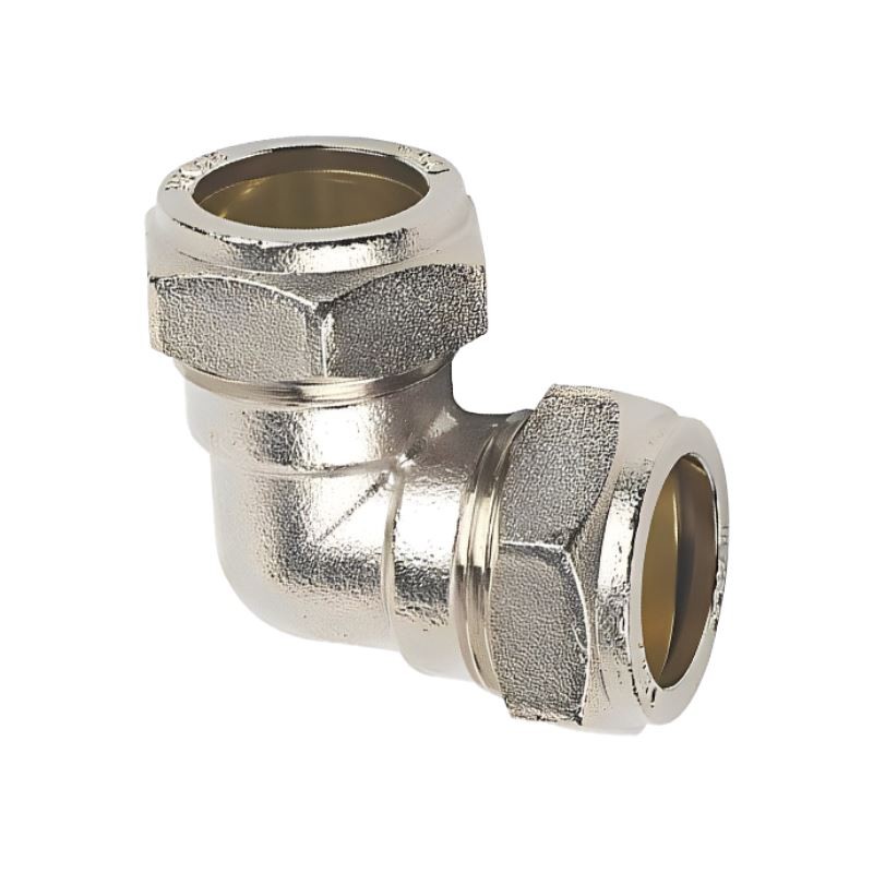 22mm Compression Chrome Plated Elbow - FREE Next-Day Delivery