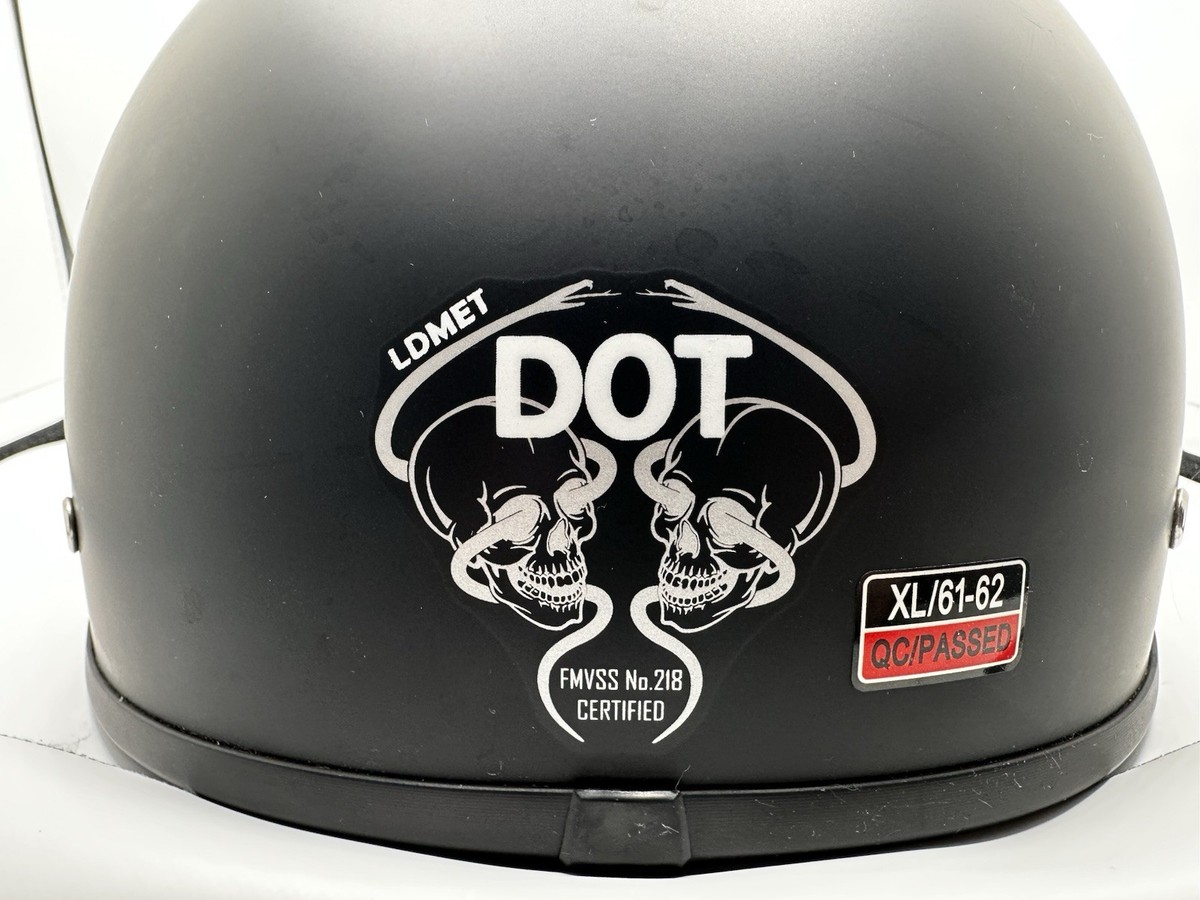 その他 Mask of Deceit CF LDMET DOT FMVSS No 218 Certified Small Black Motorcycle