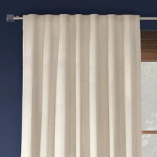 50"x95" Blackout Textured Plaid Curtain Panel Ivory - Threshold