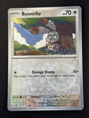Bunnelby 175/197 Pokemon Card Pokémon TCG Holo
