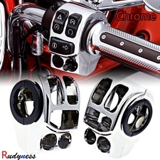 1Chrome Handlebar Control Switch Housings For Harley Touring FLHX FLHT 14-22