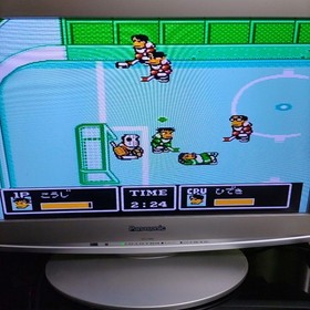 Ike Ike Nekketsu Hockey-bu Kunio-kun Famicom JP ver Used Tested Japanese Ver