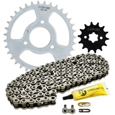 Sprocket Chain Set for Yamaha Raptor Grizzly 90 14/35 Tooth 428 Front Rear Kit