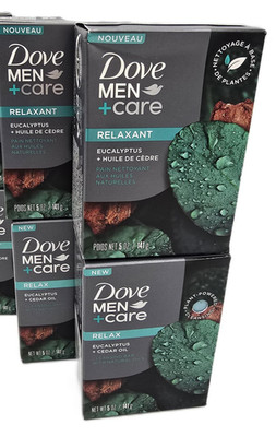 DOVE MEN + CARE Plant-Based w/Eucalyptus Moisture for men`s skin, 5 Oz (4 pack)