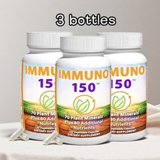 3 Bottles IMMUNO 150 THE ULTIMATE MULTI VITAMIN, IMMUNE BOOSTER.150 CAPSULES