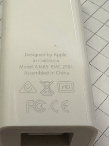 Apple A1463 Thunderbolt to FireWire Adapter Genuine Original 1394 FireWire 800