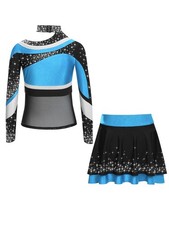 Kids Girls Cheerleading Costume Outfit 2pcs Tank Tops Pleated Skirt Set Uniform