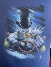 Paolo Mottura original art Paperone Achab disegno originale Disney Topolino