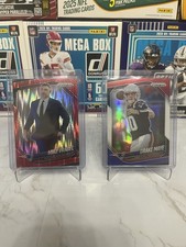 Panini Prizm Football Mike Vrabel & Drake Maye Rookie Patriots Lot (x2)