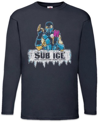 Sub Ice Langarm T-Shirt Mortal Sub-Zero Criminals Eis Kombat Eisdiele Goro Kung