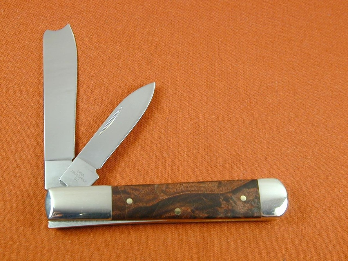 CASE XX BROWN MAPLE BURL WOOD RAZOR 2024 VAULT KNIFE 64058 NIB