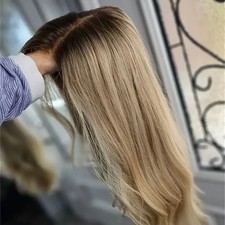 13x4 Ombre Honey Blonde Body Wave Lace Front Wigs 100 Human Hair 22inch