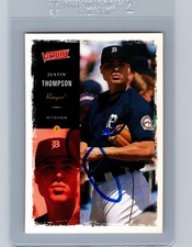 2000 UPPER DECK VICTORY JUSTIN THOMPSON AUTO AUTOGRAPHED SIGNED DETROIT TIGERS