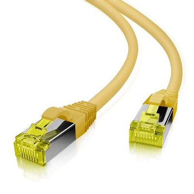 helos Patchkabel Cat 6a Superflex S/FTP RJ45 gelb 30m AWG27/7 GHMT