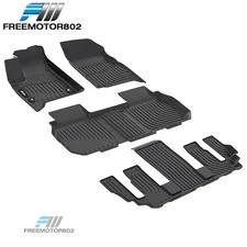 Fits 2024-2026 Chevy Traverse & GMC Acadia Buick Enclave 7 Seat 3D Floor Mat TPE