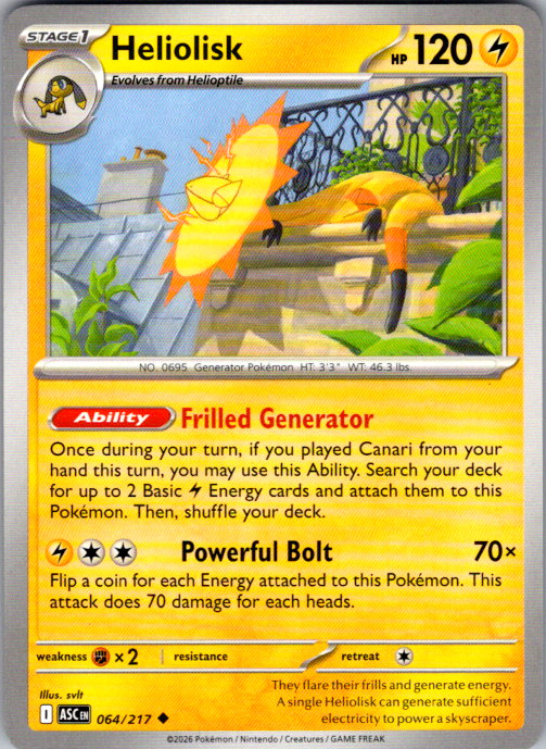 Heliolisk Uncommon ME: Ascended Heroes 064/217 NM AH-EC07